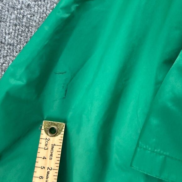 Woolrich Jacket Womens L Green Full Zip Long Rain Coat Hoodie Outdoor Hiking - Picture 7 of 10